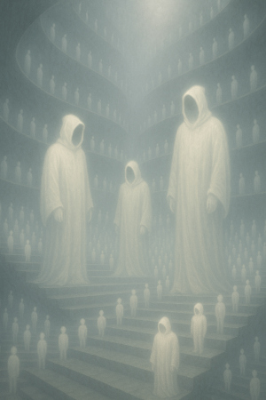 Ethereal Assemblage in Spiraling Coliseum